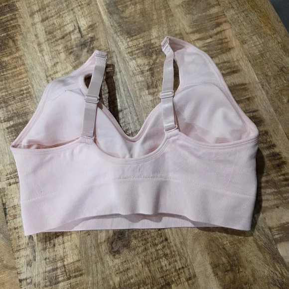 Puma Women's Light Pink Sports Bra - Picture 2 of 3